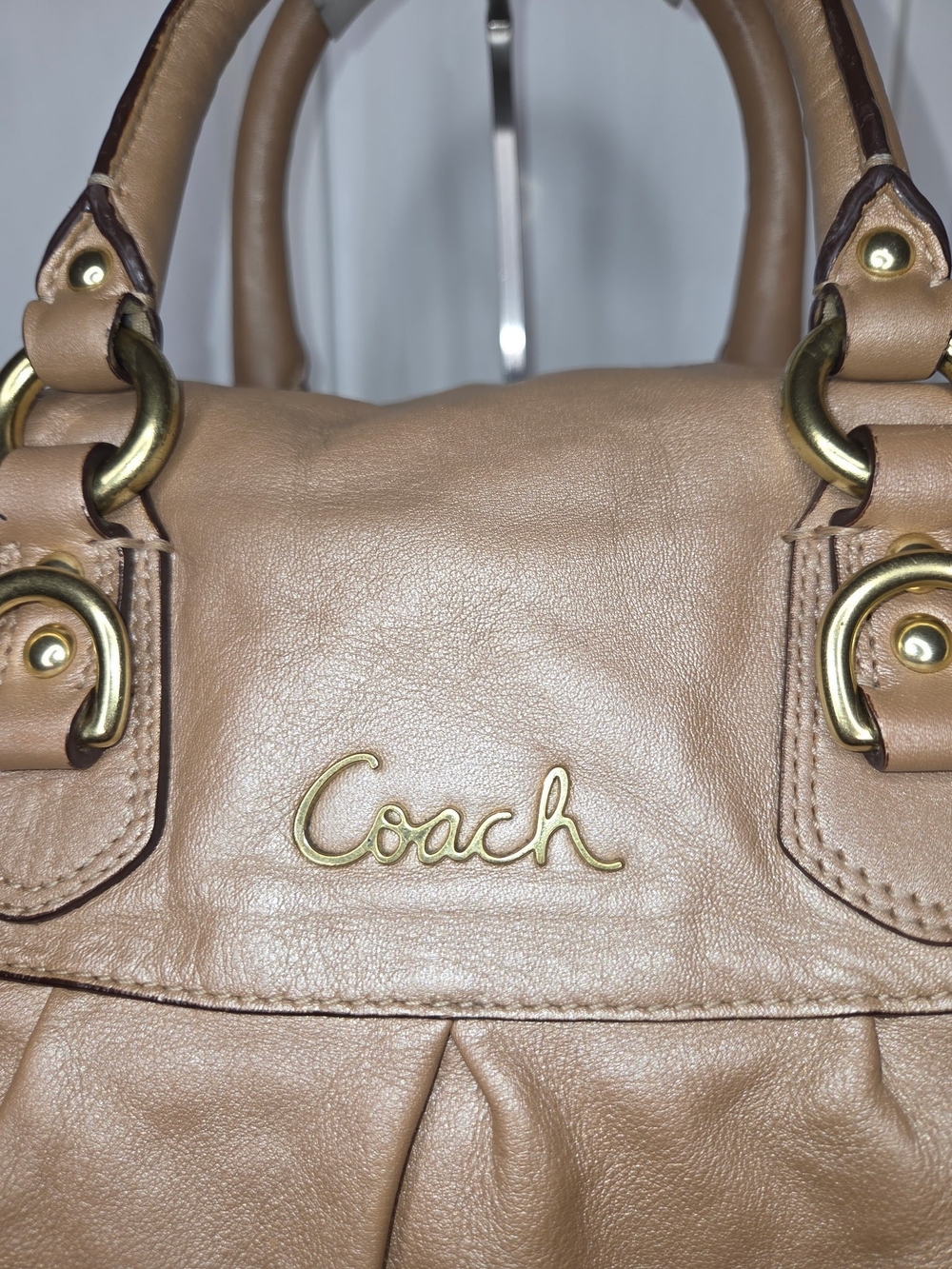 Coach Ashley Satchel Metalluc Champagne/Nude F15445 - Gem